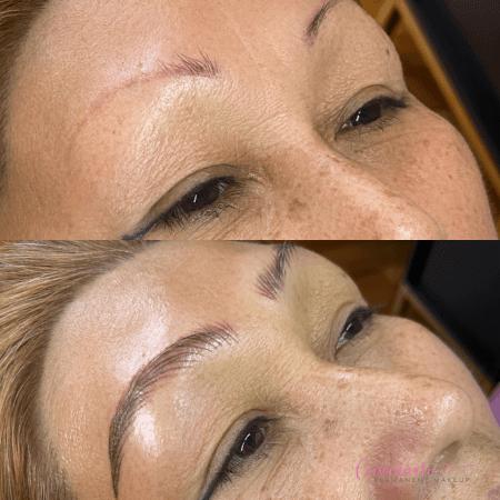 Hairstroke Brows Before and After