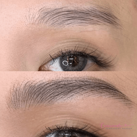 Hairstroke Brows Before and After